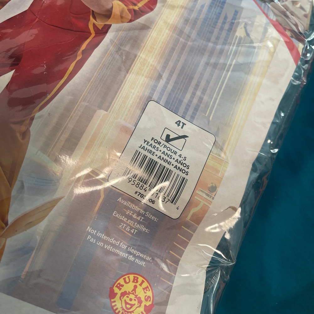 Toddler league of super pets the flash costume 4T - Picture 3 of 5